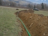 Uložení drenážního potrubí PP-MEGA Drain SN12 - odvodnění pole